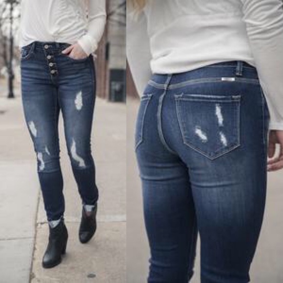 KanCan Distressed Skinny Jeans - Picture 2 of 6